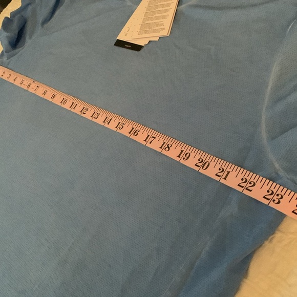 NIKE YOGA DRY FIT T-SHIRT BLUE MENS size medium Tall loose fit DM 6583-412 - Picture 7 of 9